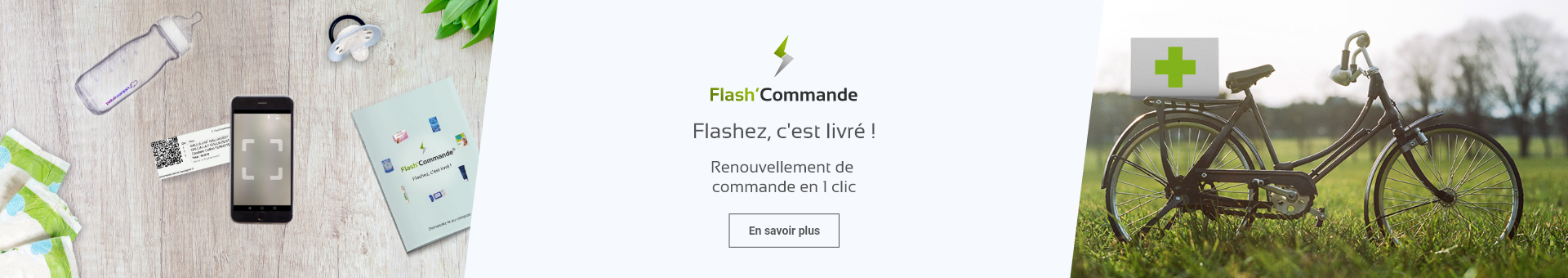 Smartphone et informations sur Flash'Commande l'outil pour se faire livrer son renouvellement
